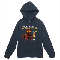 Funny Chocolate Lab Design Chocolate Labrador Lovers Urban Pullover Hoodie