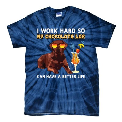 Funny Chocolate Lab Design Chocolate Labrador Lovers Tie-Dye T-Shirt