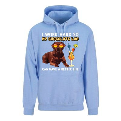 Funny Chocolate Lab Design Chocolate Labrador Lovers Unisex Surf Hoodie