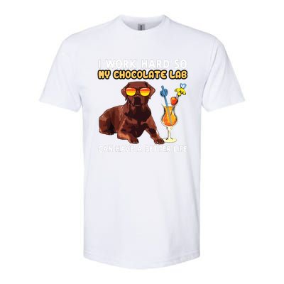 Funny Chocolate Lab Design Chocolate Labrador Lovers Softstyle CVC T-Shirt