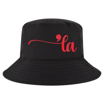 Funny Comma La Kamala Harris Punctuation La Election Vote Cool Comfort Performance Bucket Hat