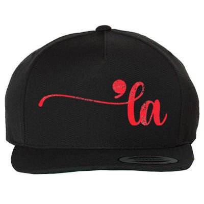 Funny Comma La Kamala Harris Punctuation La Election Vote Wool Snapback Cap