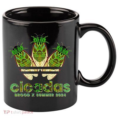 Funny Cicadas Logo Brood X Summer 2024 11oz C Handle Ceramic Mug