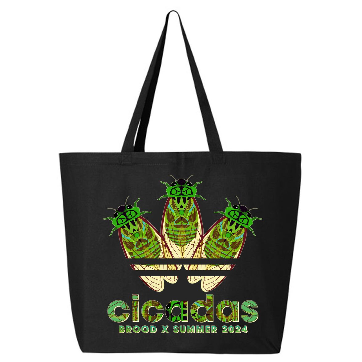 Funny Cicadas Logo Brood X Summer 2024 25L Jumbo Tote