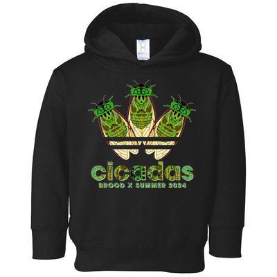 Funny Cicadas Logo Brood X Summer 2024 Toddler Hoodie