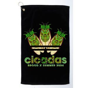 Funny Cicadas Logo Brood X Summer 2024 Platinum Collection Golf Towel