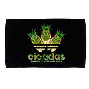 Funny Cicadas Logo Brood X Summer 2024 Microfiber Hand Towel