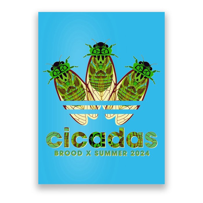 Funny Cicadas Logo Brood X Summer 2024 Poster