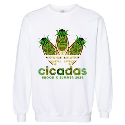 Funny Cicadas Logo Brood X Summer 2024 Garment-Dyed Sweatshirt