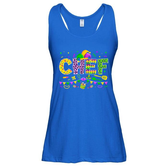 Funny Chef Lover Mardi Gras Carnival Party Cute Gift Ladies Essential Flowy Tank