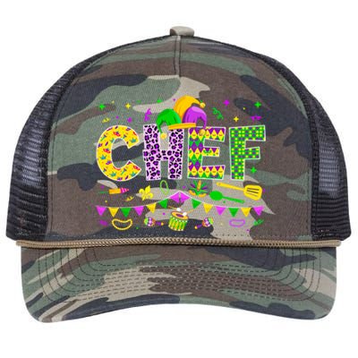 Funny Chef Lover Mardi Gras Carnival Party Cute Gift Retro Rope Trucker Hat Cap