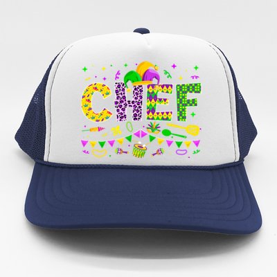 Funny Chef Lover Mardi Gras Carnival Party Cute Gift Trucker Hat