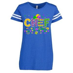 Funny Chef Lover Mardi Gras Carnival Party Cute Gift Enza Ladies Jersey Football T-Shirt