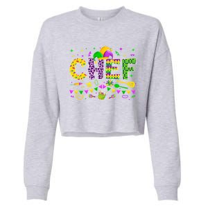 Funny Chef Lover Mardi Gras Carnival Party Cute Gift Cropped Pullover Crew