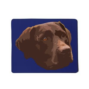 Funny Chocolate Lab Labrador Retriever Dog Head Mousepad