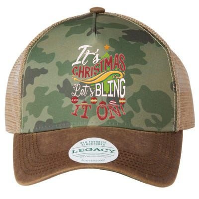 Funny Christmas Let's Bling It On Decorating Santa Elf Funny Gift Legacy Tie Dye Trucker Hat