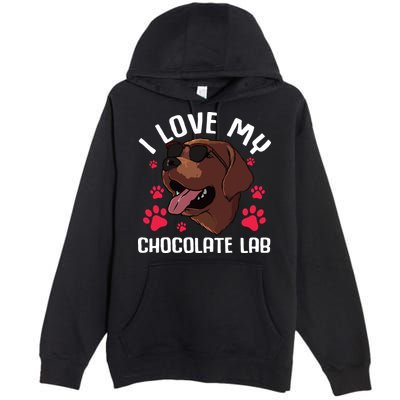 Funny Chocolate Labrador Retriever Gift Men Women Lab Lover Premium Pullover Hoodie