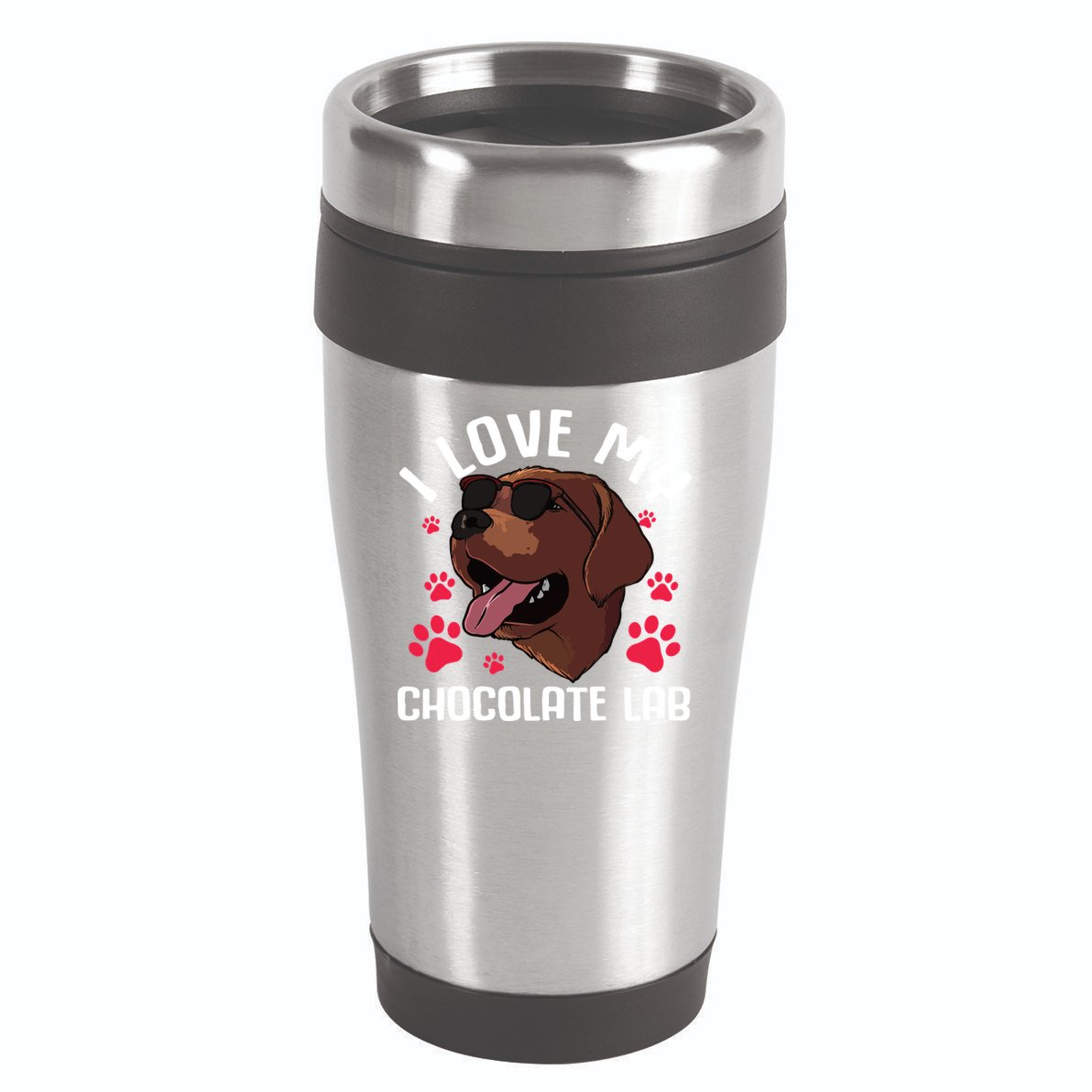 Funny Chocolate Labrador Retriever Gift Men Women Lab Lover 16oz Travel Tumbler
