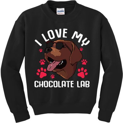 Funny Chocolate Labrador Retriever Gift Men Women Lab Lover Kids Sweatshirt