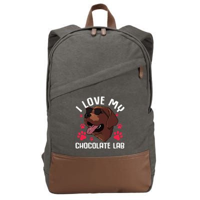 Funny Chocolate Labrador Retriever Gift Men Women Lab Lover Cotton Canvas Backpack