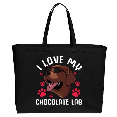 Funny Chocolate Labrador Retriever Gift Men Women Lab Lover Cotton Canvas Jumbo Tote