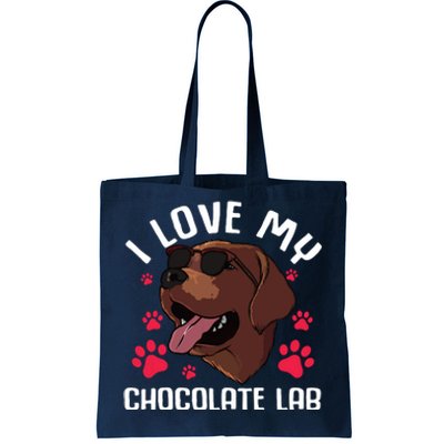 Funny Chocolate Labrador Retriever Gift Men Women Lab Lover Tote Bag