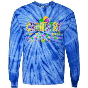 Funny Chemistry Lover Mardi Gras Carnival Party Gift Tie-Dye Long Sleeve Shirt