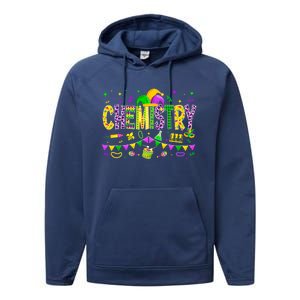 Funny Chemistry Lover Mardi Gras Carnival Party Gift Performance Fleece Hoodie