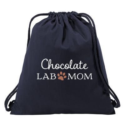 Funny Chocolate Lab Mom Women Labrador Retriever Mama Drawstring Bag