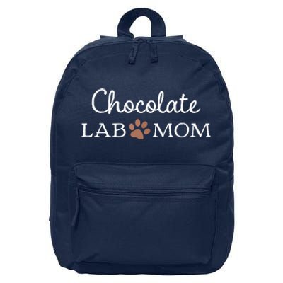 Funny Chocolate Lab Mom Women Labrador Retriever Mama 16 in Basic Backpack