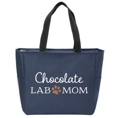 Funny Chocolate Lab Mom Women Labrador Retriever Mama Zip Tote Bag