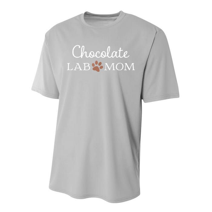 Funny Chocolate Lab Mom Women Labrador Retriever Mama Performance Sprint T-Shirt