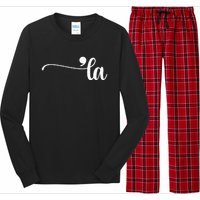 Funny Comma La Kamala Harris Punctuation La Election Vote Long Sleeve Pajama Set