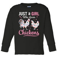 Funny Chicken Lover Hen Love Cute Toddler Long Sleeve Shirt