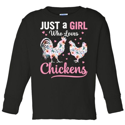 Funny Chicken Lover Hen Love Cute Toddler Long Sleeve Shirt