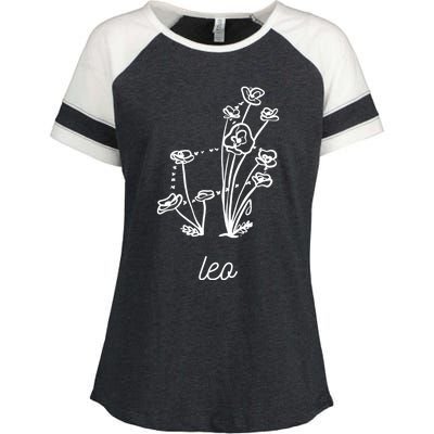 Flower Constellation Leo Leo Person Gift Enza Ladies Jersey Colorblock Tee