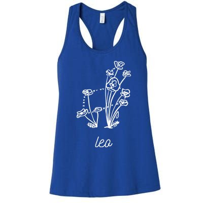 Flower Constellation Leo Leo Person Gift Women's Racerback Tank