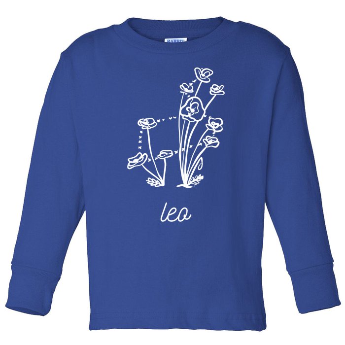 Flower Constellation Leo Leo Person Gift Toddler Long Sleeve Shirt