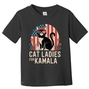 Funny Cat Ladies For Kamala Harris President Election Women Toddler T-Shirt