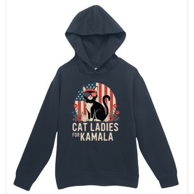 Funny Cat Ladies For Kamala Harris President Election Women Urban Pullover Hoodie