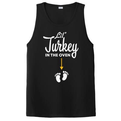 Funny Cute Lil Turkey In The Oven Pregnancy Graphics PosiCharge Competitor Tank