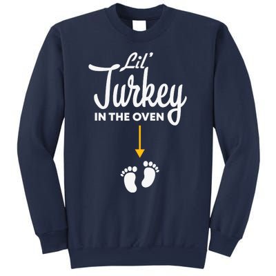 Funny Cute Lil Turkey In The Oven Pregnancy Graphics Sweatshirt