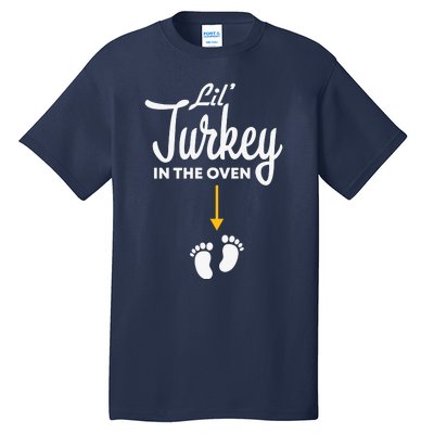 Funny Cute Lil Turkey In The Oven Pregnancy Graphics Tall T-Shirt