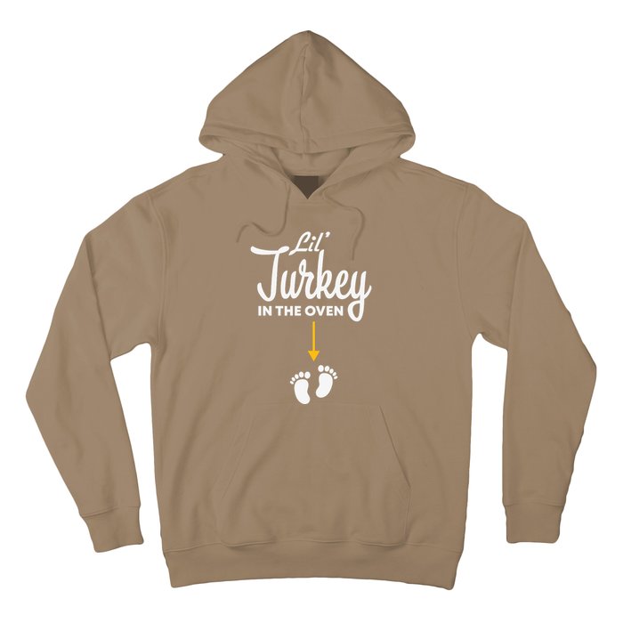 Funny Cute Lil Turkey In The Oven Pregnancy Graphics Hoodie