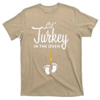 Funny Cute Lil Turkey In The Oven Pregnancy Graphics T-Shirt