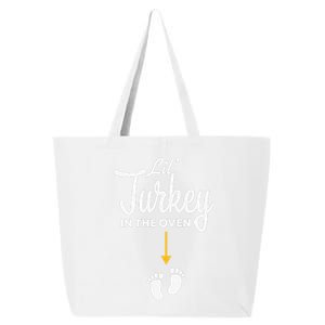 Funny Cute Lil Turkey In The Oven Pregnancy Graphics 25L Jumbo Tote