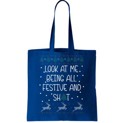 funny christmas look at me being all festive Humorous Xmas  Tote Bag