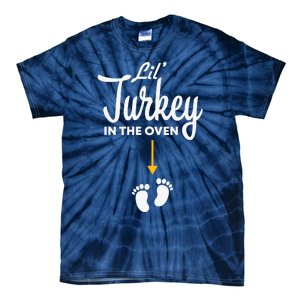 Funny Cute Lil' Turkey In The Oven Pregnancy Thanksgiving Tie-Dye T-Shirt