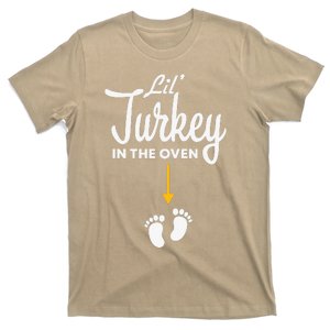 Funny Cute Lil' Turkey In The Oven Pregnancy Thanksgiving T-Shirt