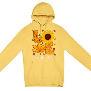 Funny Cute Love Activity Director Life Thanksgiving Autumn Fall Leaf Premium Pullover Hoodie